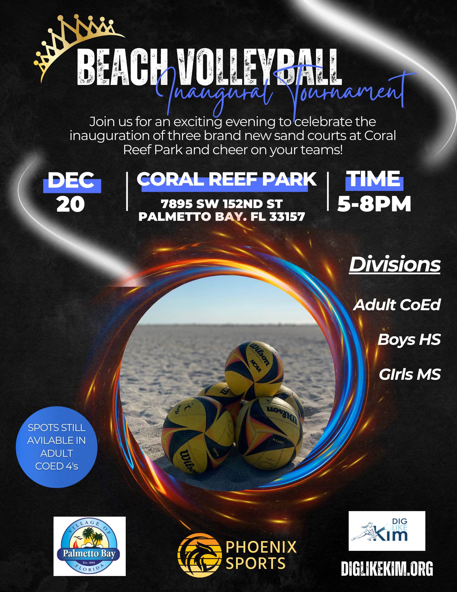 Inaugural 4's Beach Tourney @ CRP_Dec 20, 2023